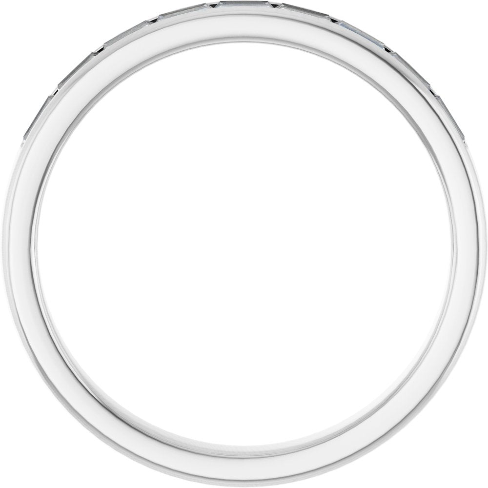 14K White Gold 3/4 CTW Natural Diamond Band