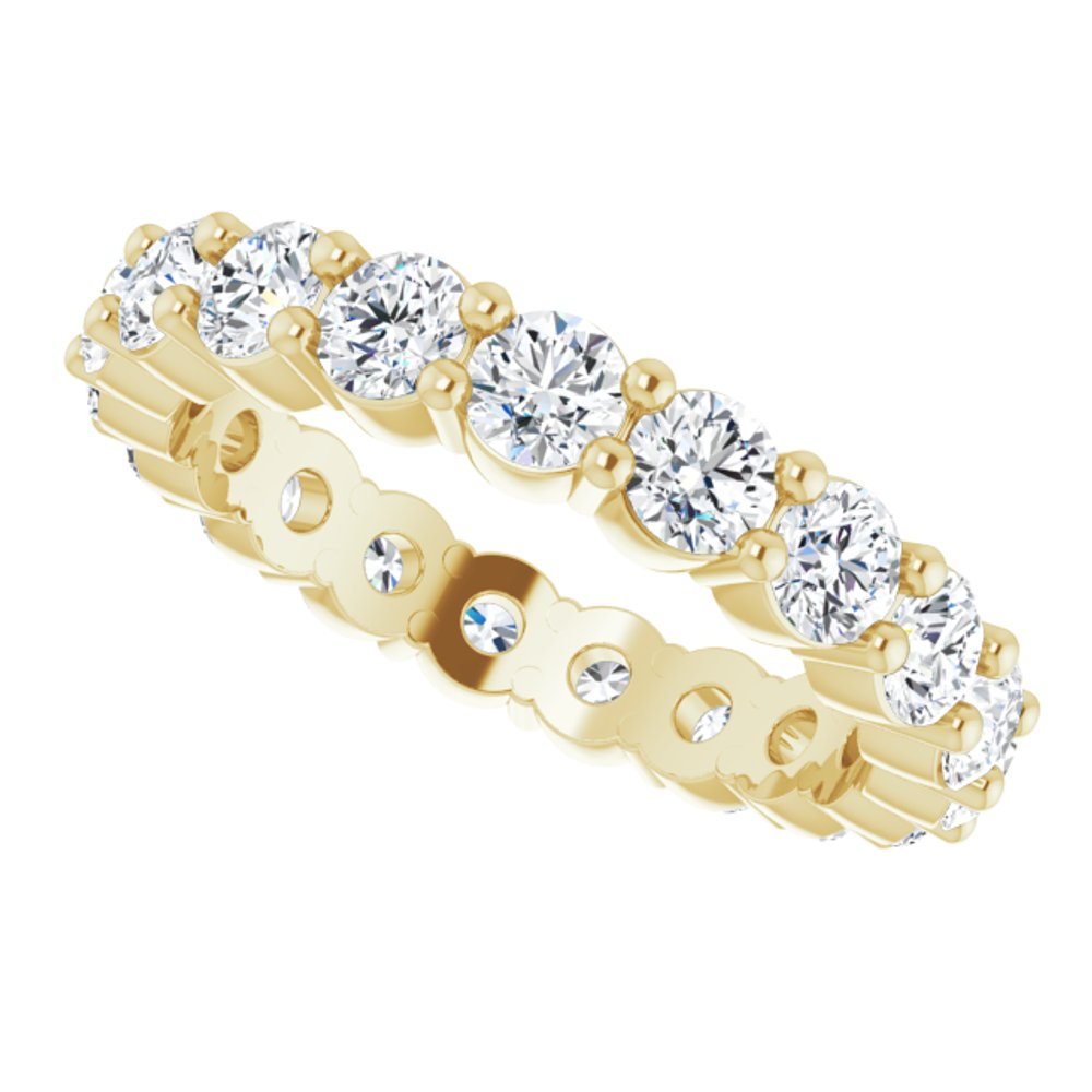 14K Yellow Gold 1 7/8 CTW Natural Diamond Eternity Band Size 7.5