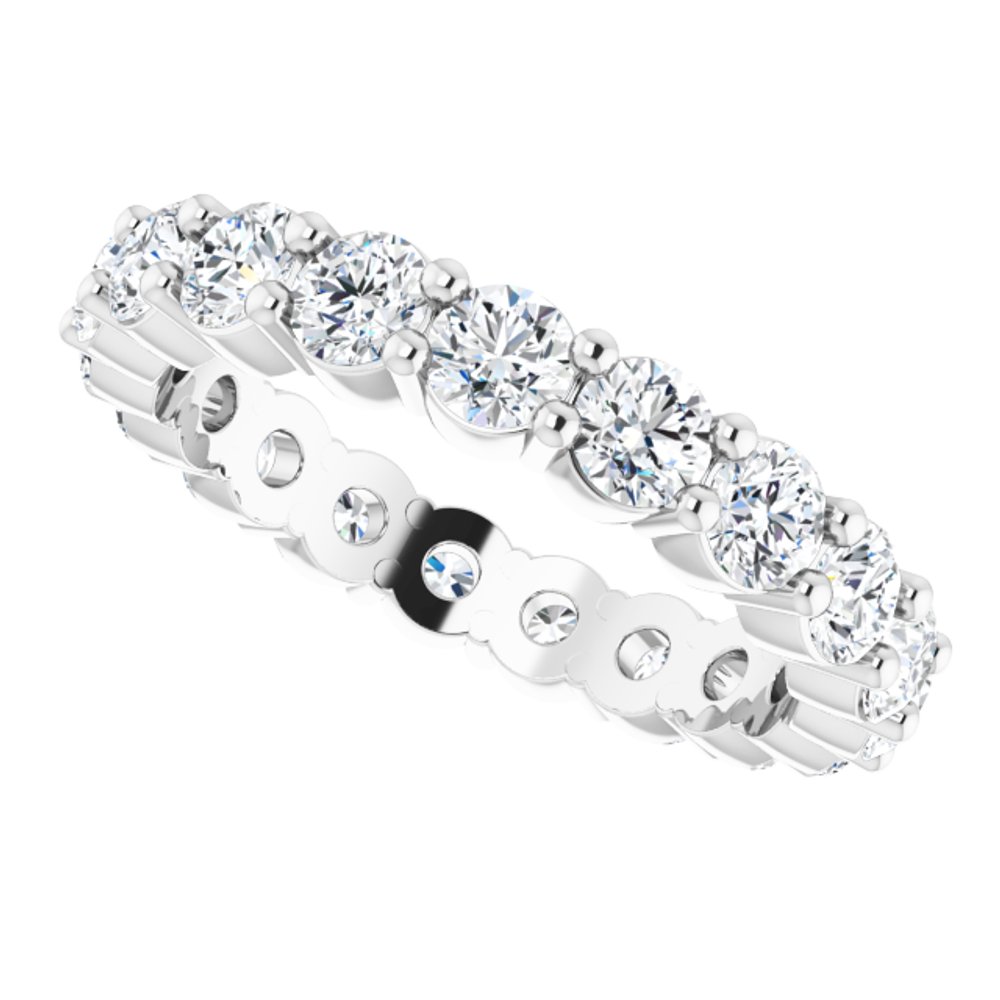 14K White 1 7/8 CTW Natural Diamond Eternity Band