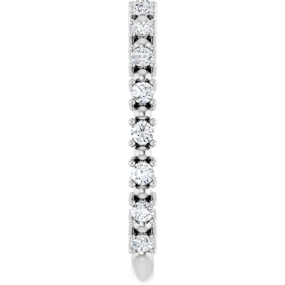 14K White Gold 1/3 CTW Natural Diamond Bead Anniversary Band