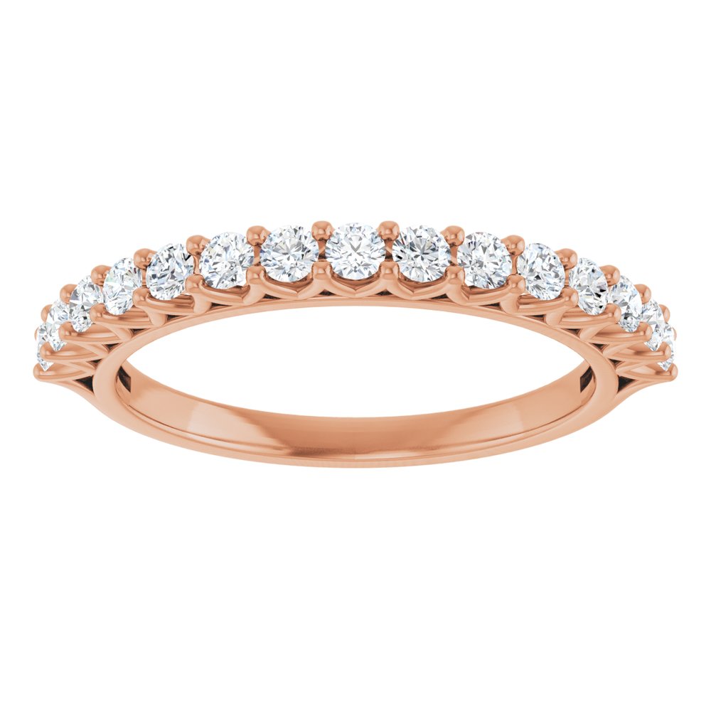 14K Rose 1/2 CTW Lab-Grown Diamond Anniversary Band