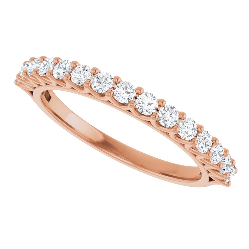 14K Rose 1/2 CTW Lab-Grown Diamond Anniversary Band