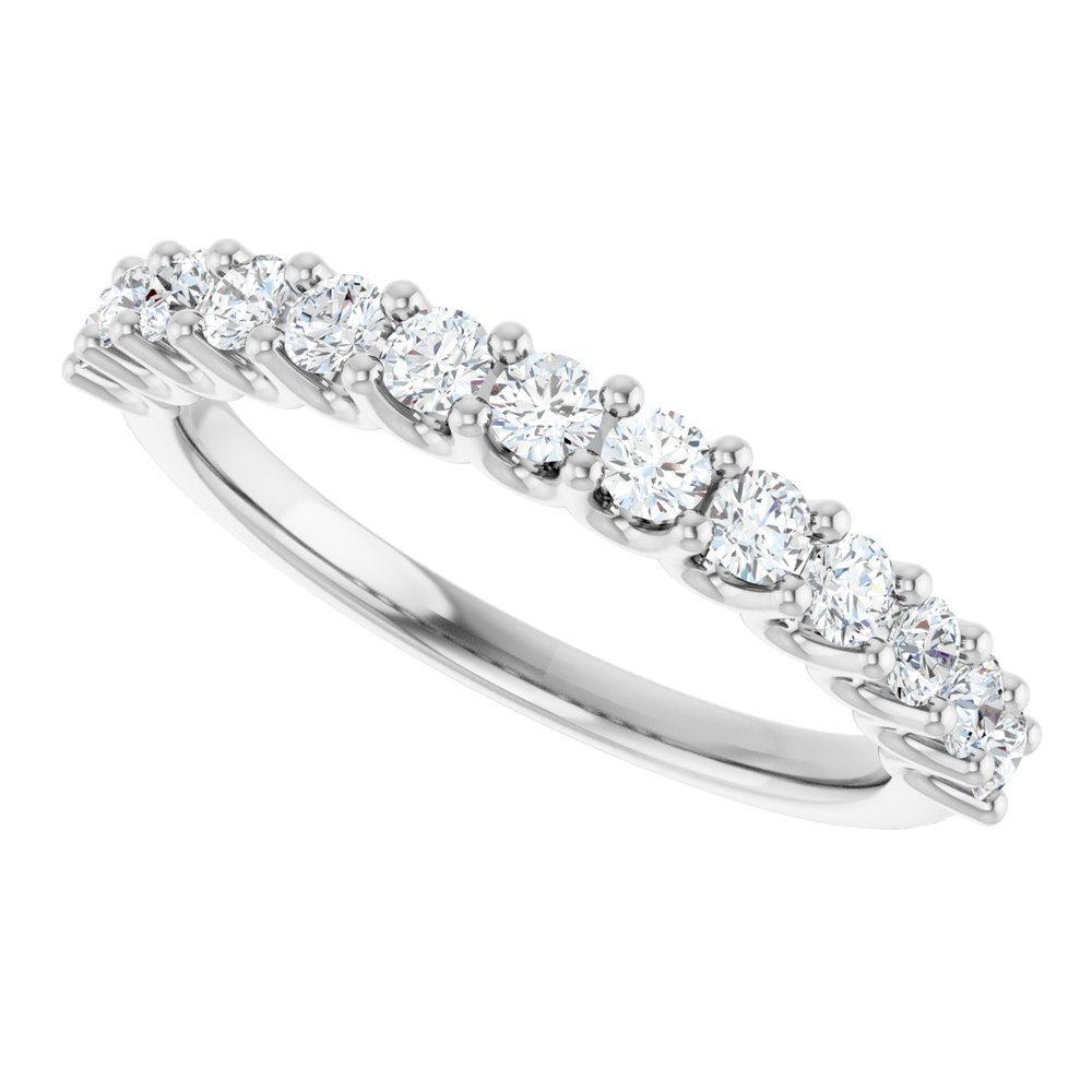 14K White 5/8 CTW Lab-Grown Diamond Anniversary Band