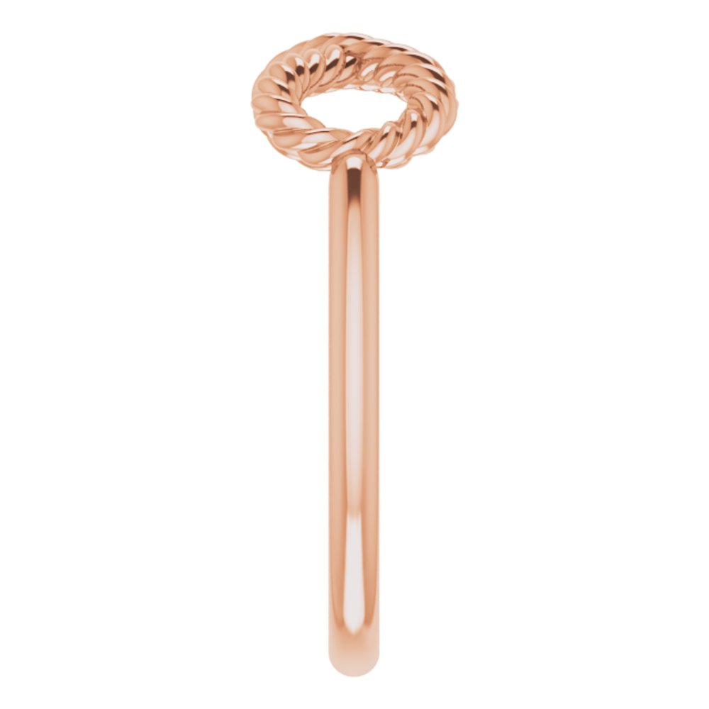 14K Rose Infinity-Inspired Rope Ring