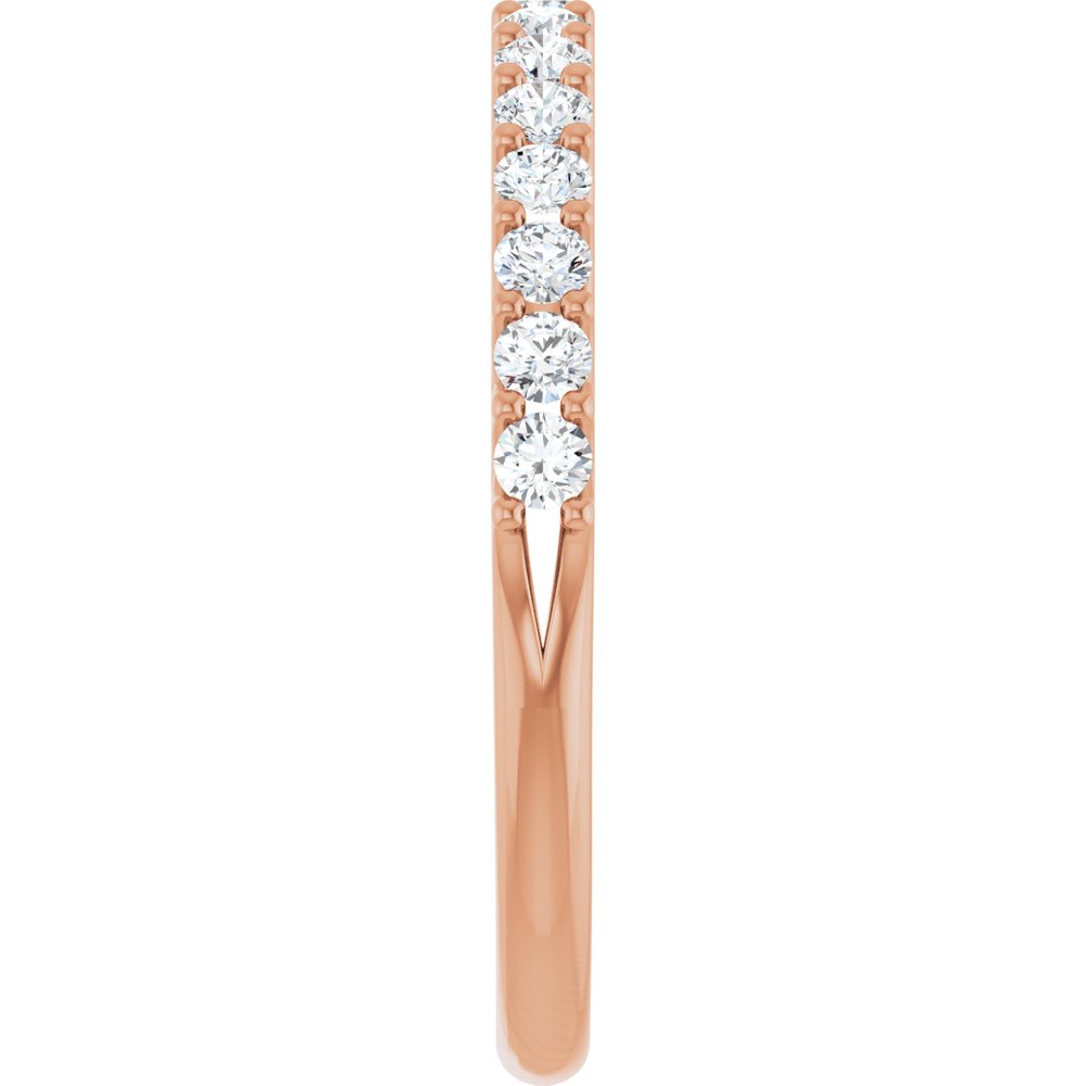 14K Rose 1/2 CTW Lab-Grown Diamond Anniversary Band