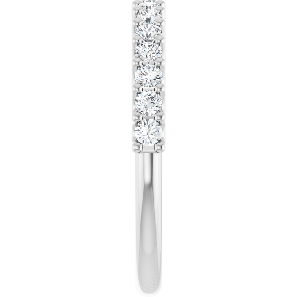 14K White 3/8 CTW Natural Diamond Anniversary Band