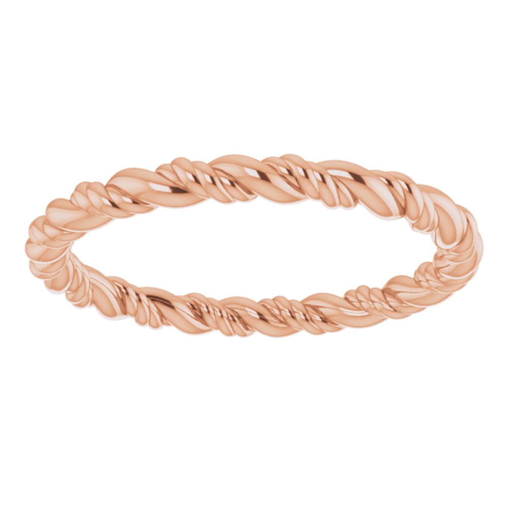 14K Rose Rope Band Size 6