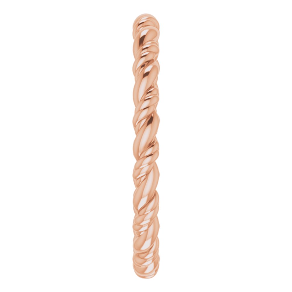 14K Rose Rope Band Size 6