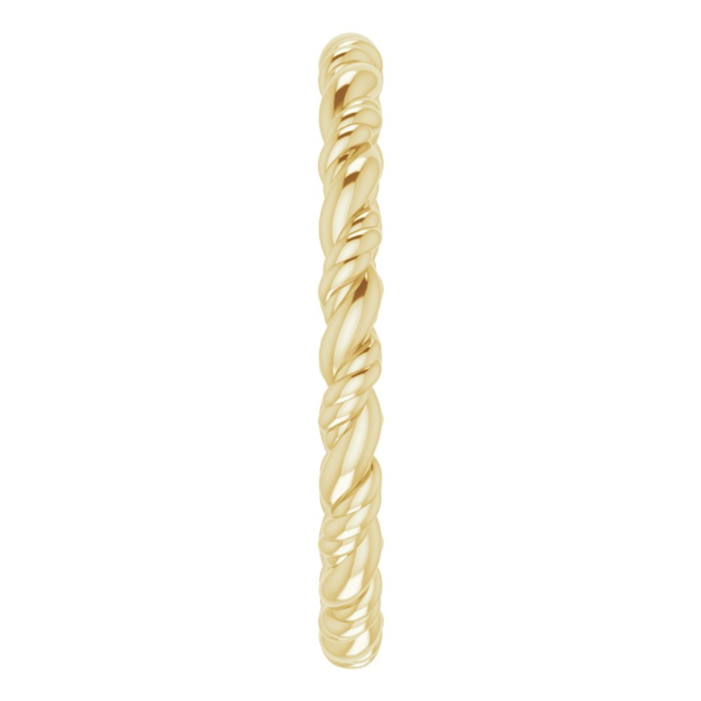14K Yellow Gold Rope Band Size 6