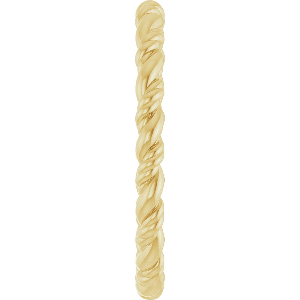 14K Yellow Gold Rope Band Size 7