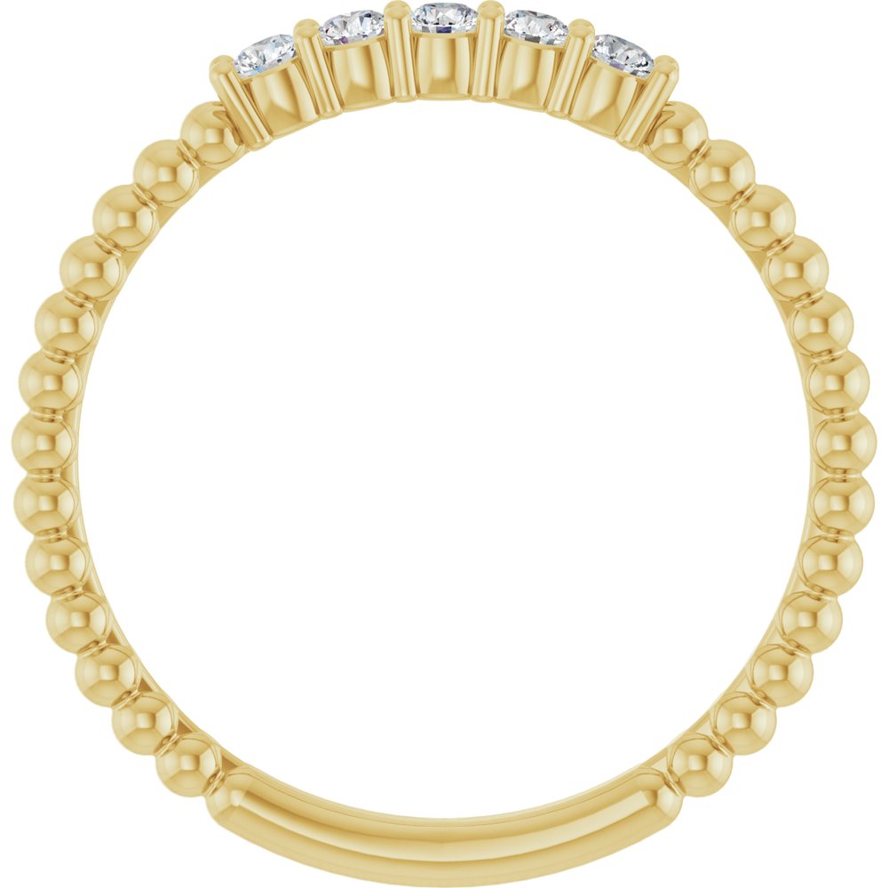 14K Yellow Gold 1/6 CTW Lab-Grown Diamond Stackable Ring
