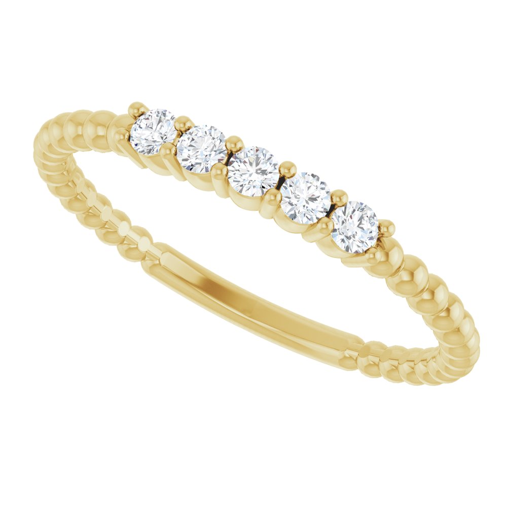 14K Yellow Gold 1/6 CTW Lab-Grown Diamond Stackable Ring