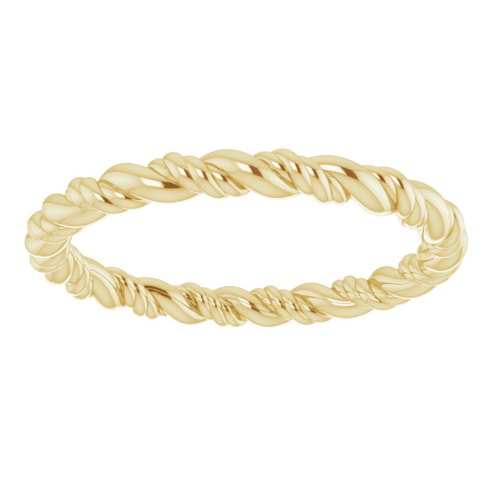14K Yellow Gold Rope Band Size 5