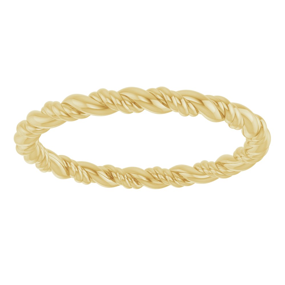 14K Yellow Gold Rope Band Size 7