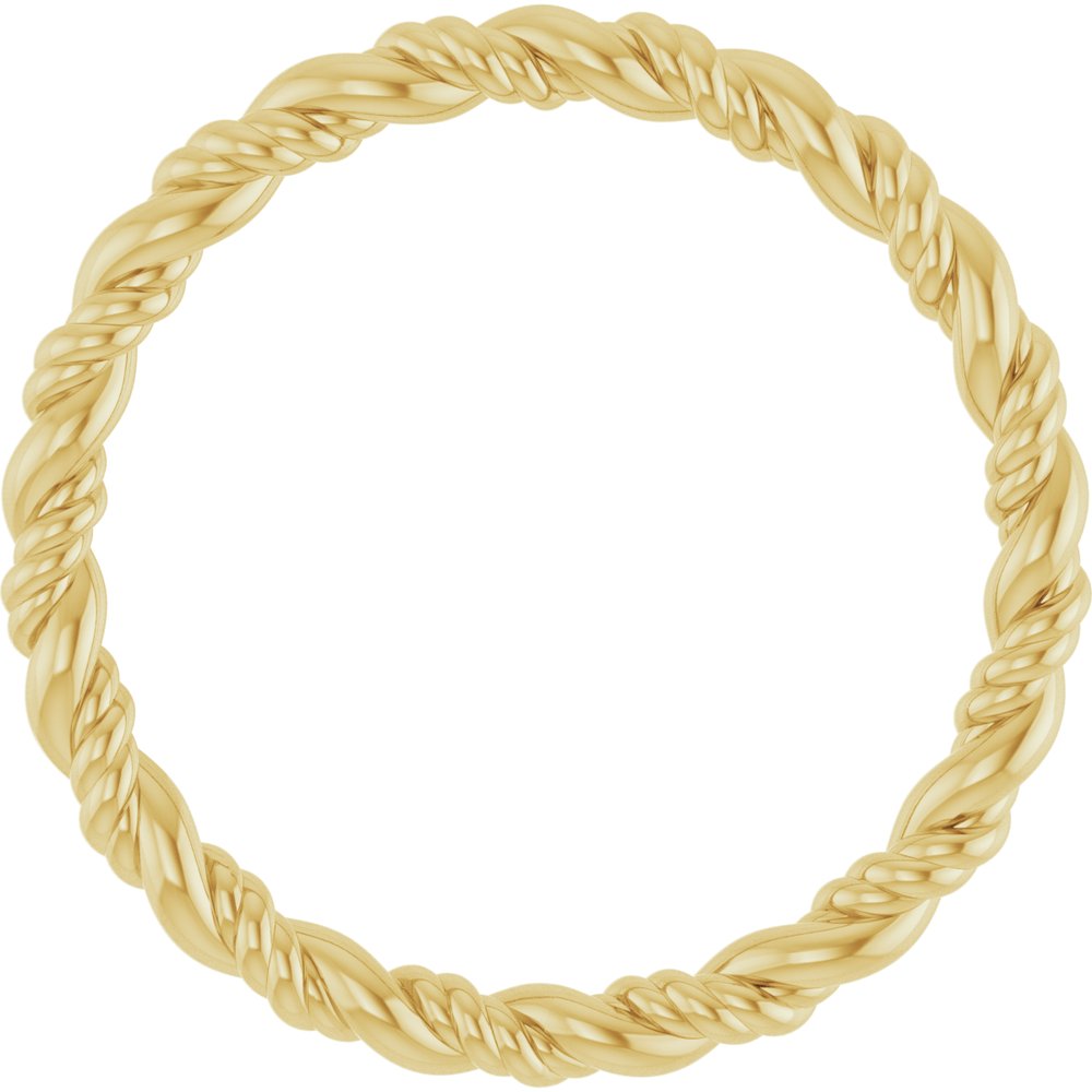 14K Yellow Gold Rope Band Size 7