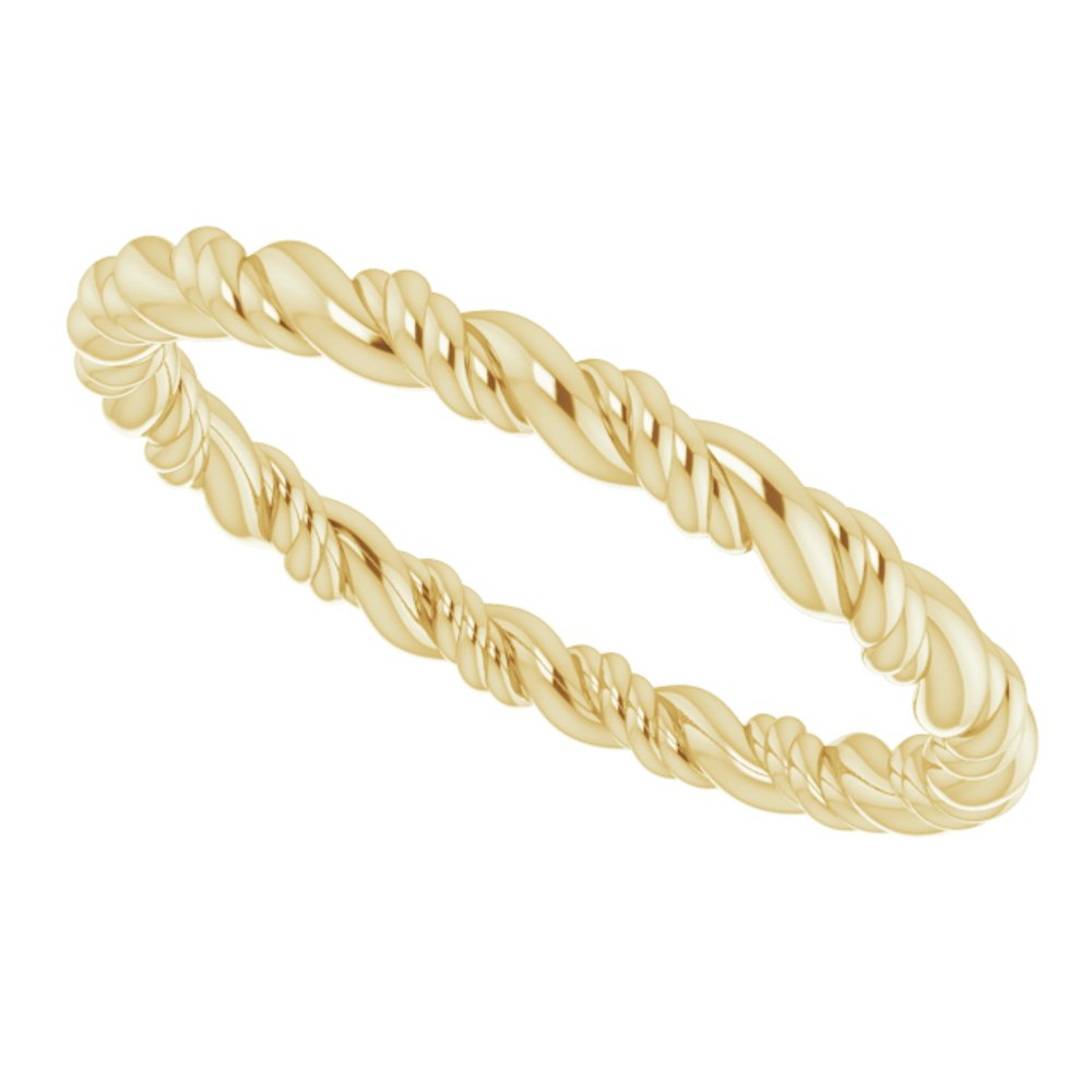 14K Yellow Gold Rope Band Size 6