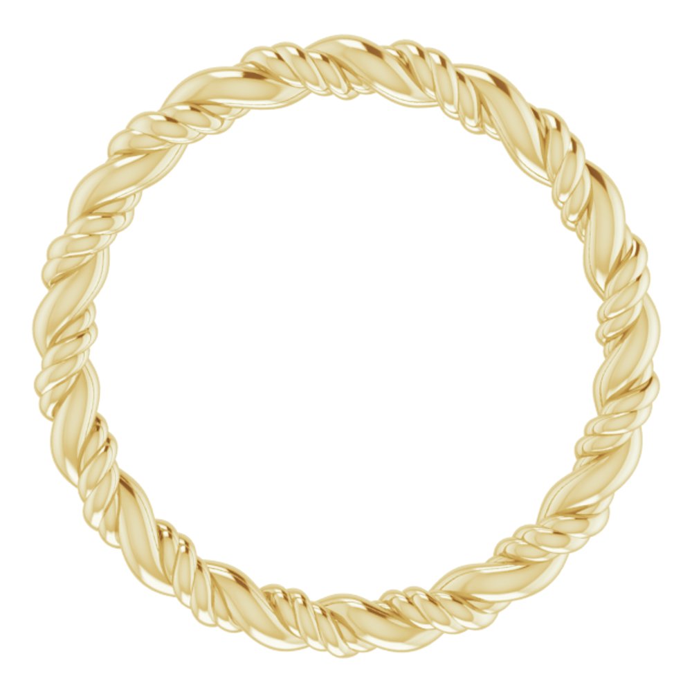 14K Yellow Gold Rope Band Size 5