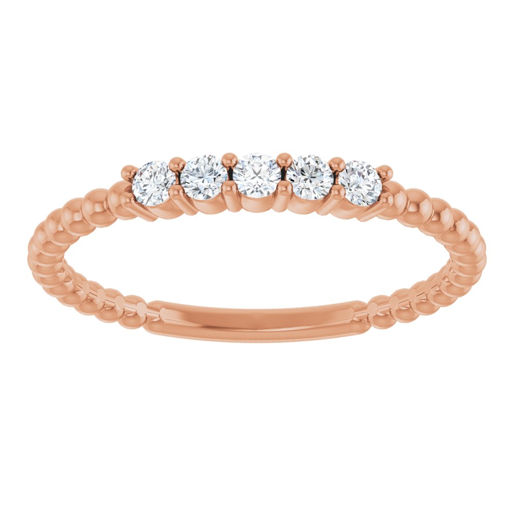 14K Rose Gold 1/6 CTW Lab-Grown Diamond Stackable Ring