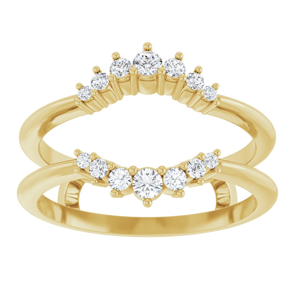 14K Yellow Gold 1/4 CTW Lab-Grown Diamond Ring Guard