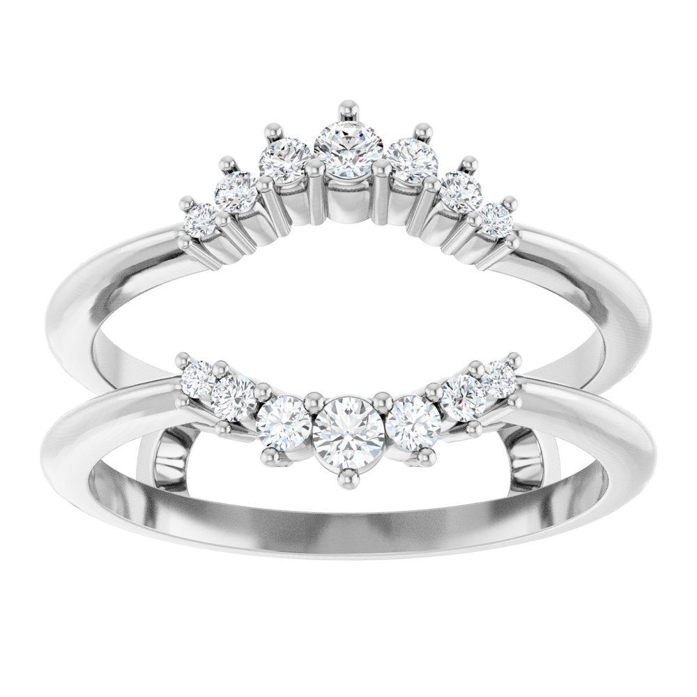 14K White Gold 1/4 CTW Lab-Grown Diamond Ring Guard