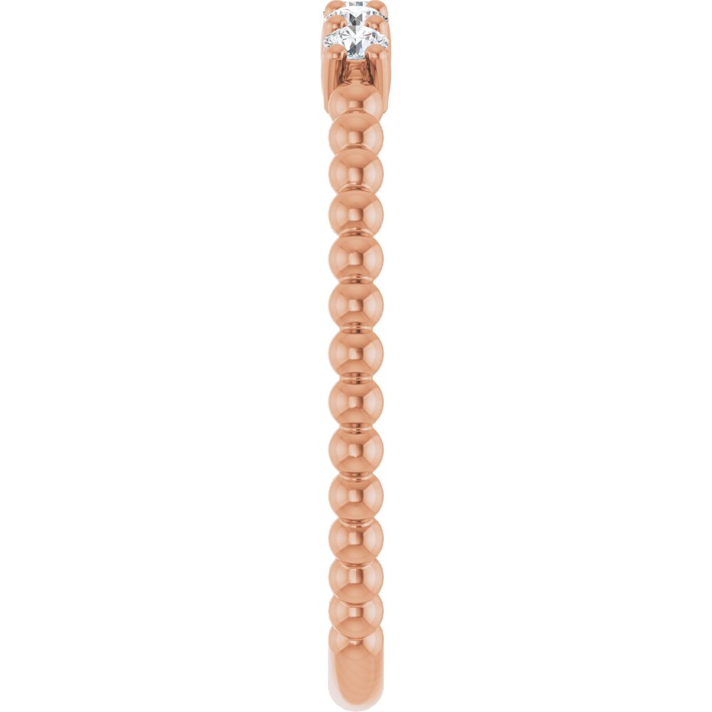 14K Rose Gold 1/6 CTW Lab-Grown Diamond Stackable Ring