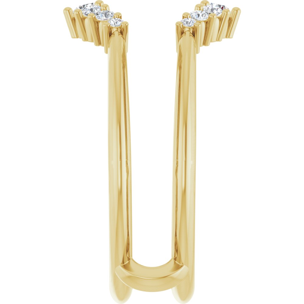 14K Yellow Gold 1/4 CTW Lab-Grown Diamond Ring Guard