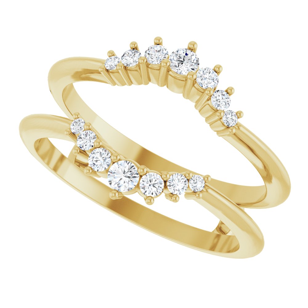 14K Yellow Gold 1/4 CTW Lab-Grown Diamond Ring Guard