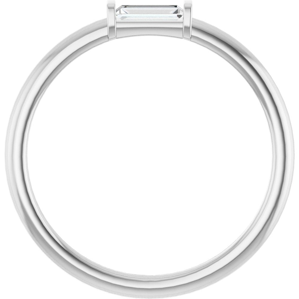 Platinum 1/8 CTW Natural Diamond Stackable Ring