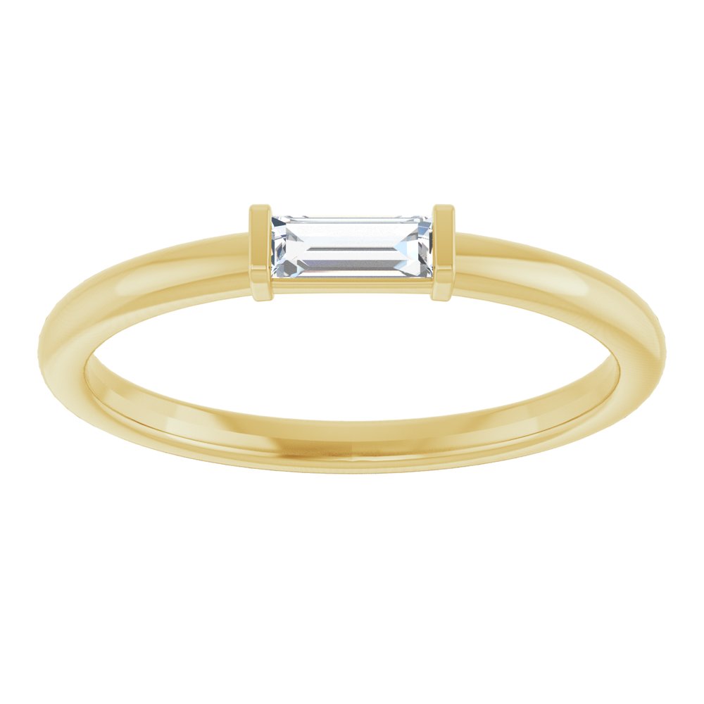 14K Yellow Gold 1/6 CTW Natural Diamond Stackable Ring