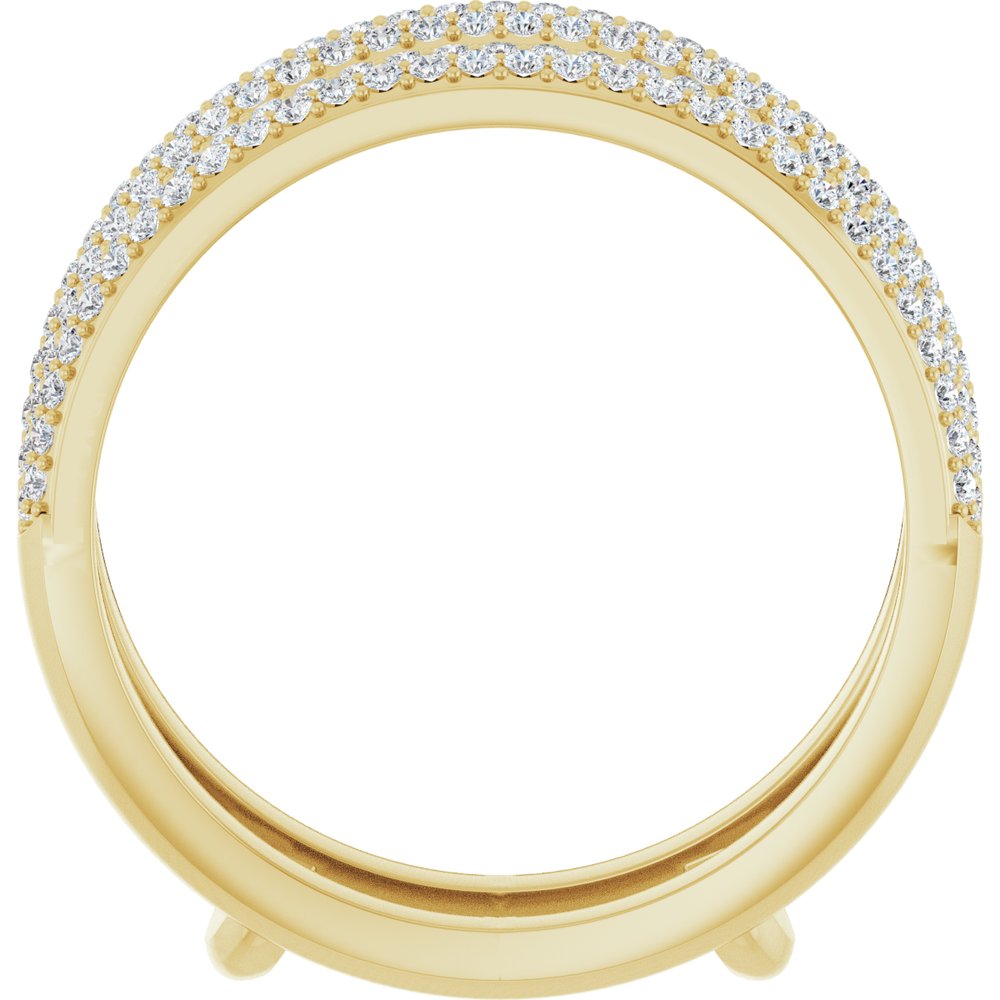 14K Yellow Gold 1/2 CTW Natural Diamond Ring Guard