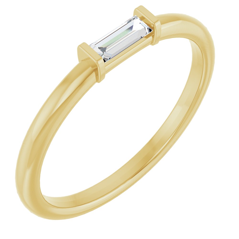 14K Yellow Gold 1/6 CTW Natural Diamond Stackable Ring