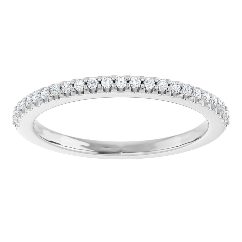 14K White Gold 1/8 CTW Natural Diamond Anniversary Band