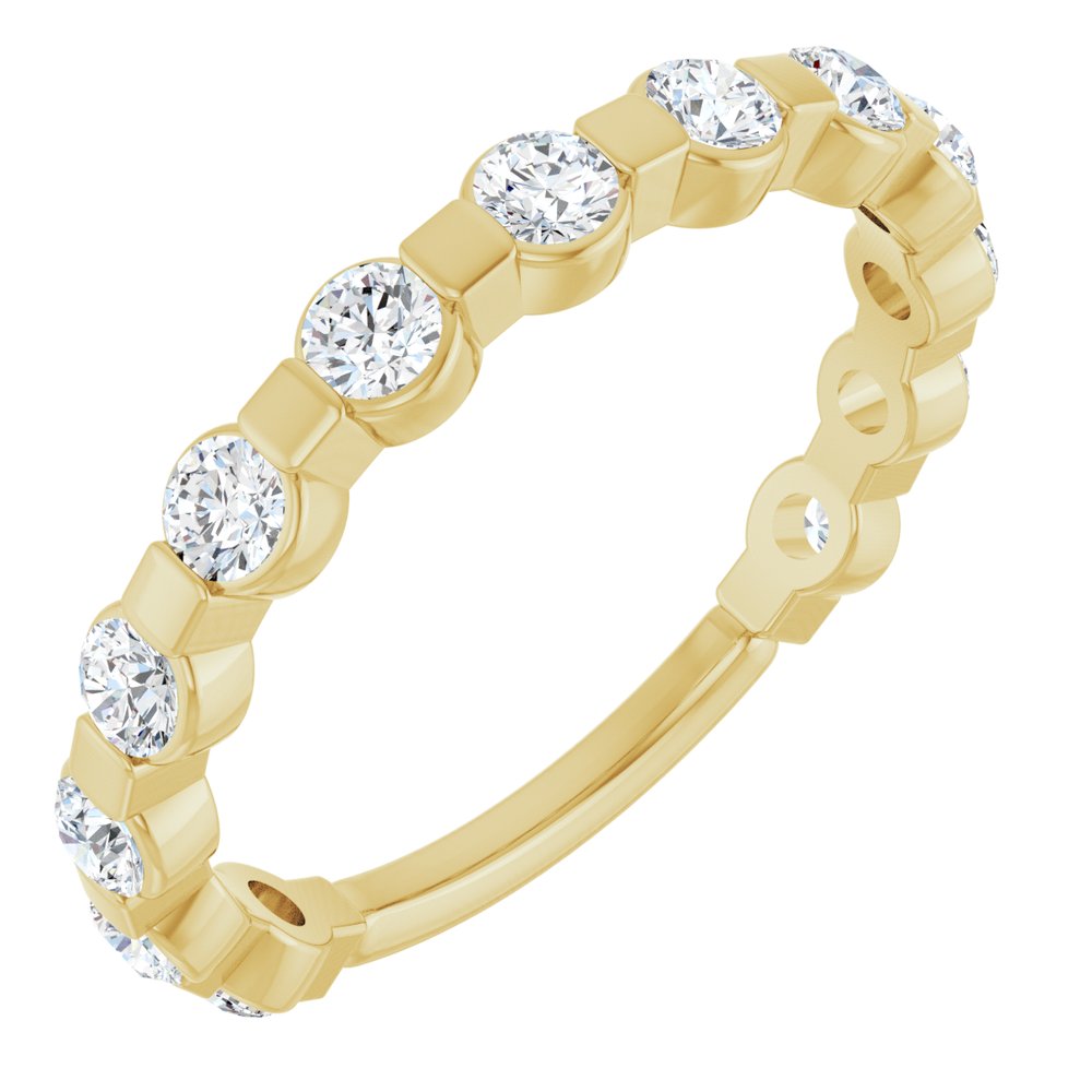 14K Yellow Gold 1/2 CTW Lab-Grown Diamond Anniversary Band