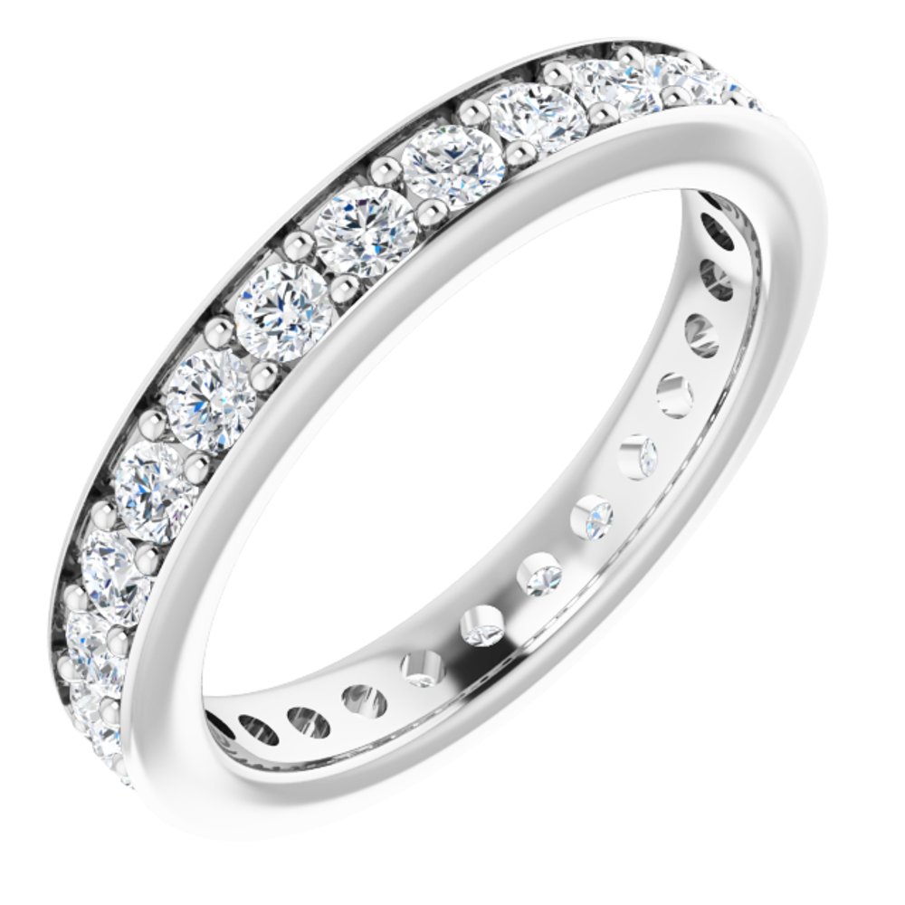 14K White 7/8 CTW Lab-Grown Diamond Eternity Band