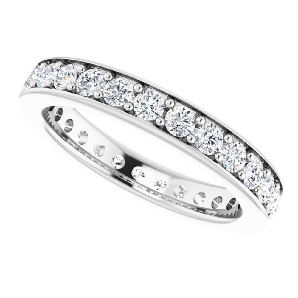 14K White 7/8 CTW Lab-Grown Diamond Eternity Band