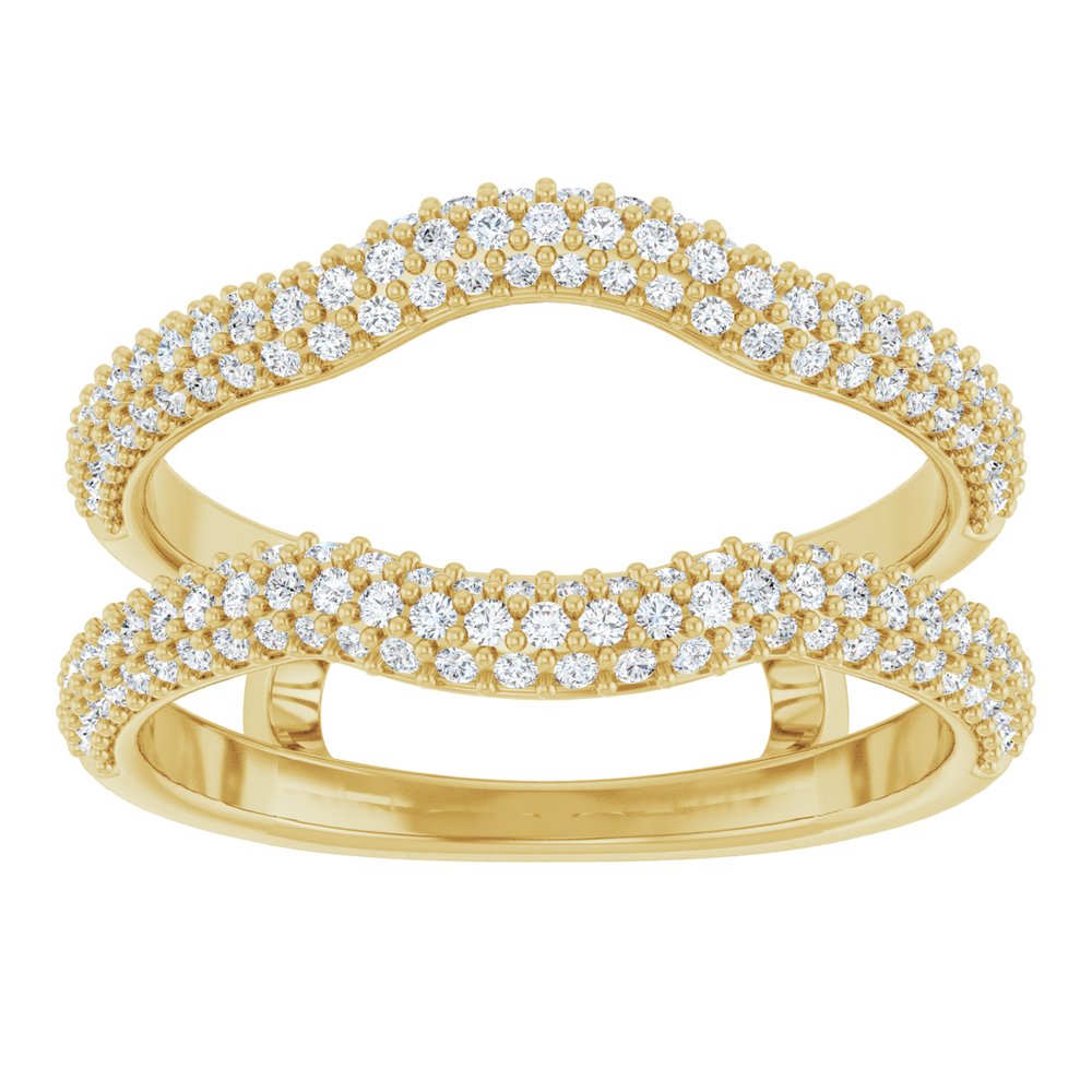 14K Yellow Gold 5/8 CTW Natural Diamond Ring Guard