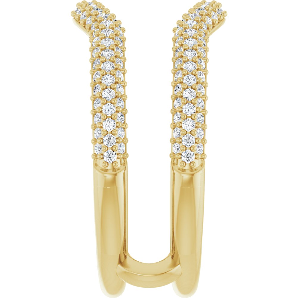 14K Yellow Gold 5/8 CTW Natural Diamond Ring Guard