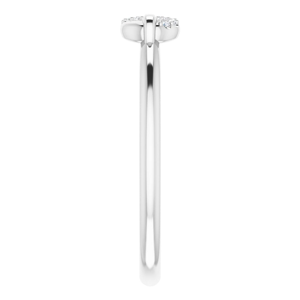 14K White Gold .04 CTW Natural Diamond Infinity-Inspired Ring