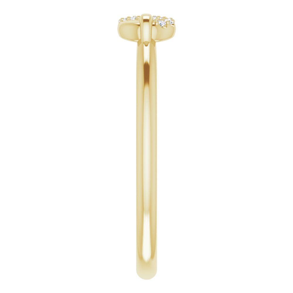 14K Yellow Gold .04 CTW Natural Diamond Infinity-Inspired Ring