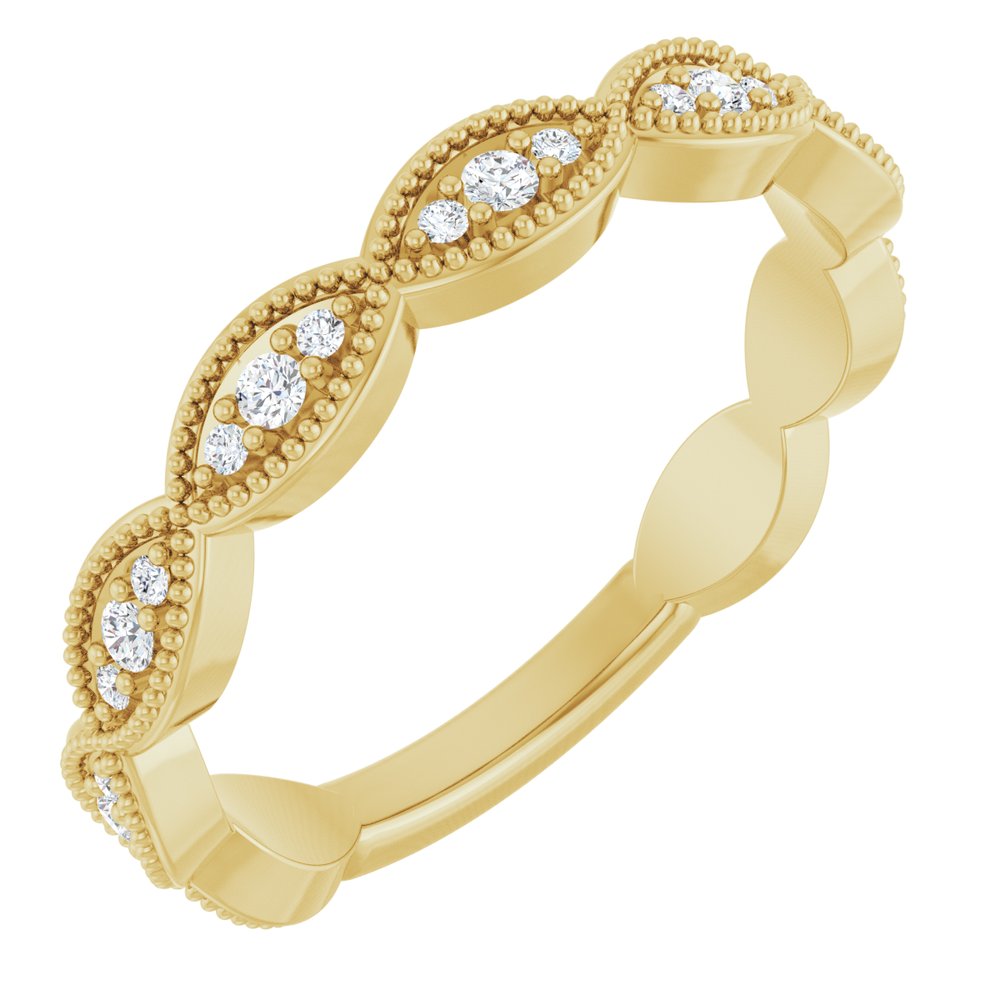14K Yellow 1/5 CTW Natural Diamond Infinity Anniversary Band