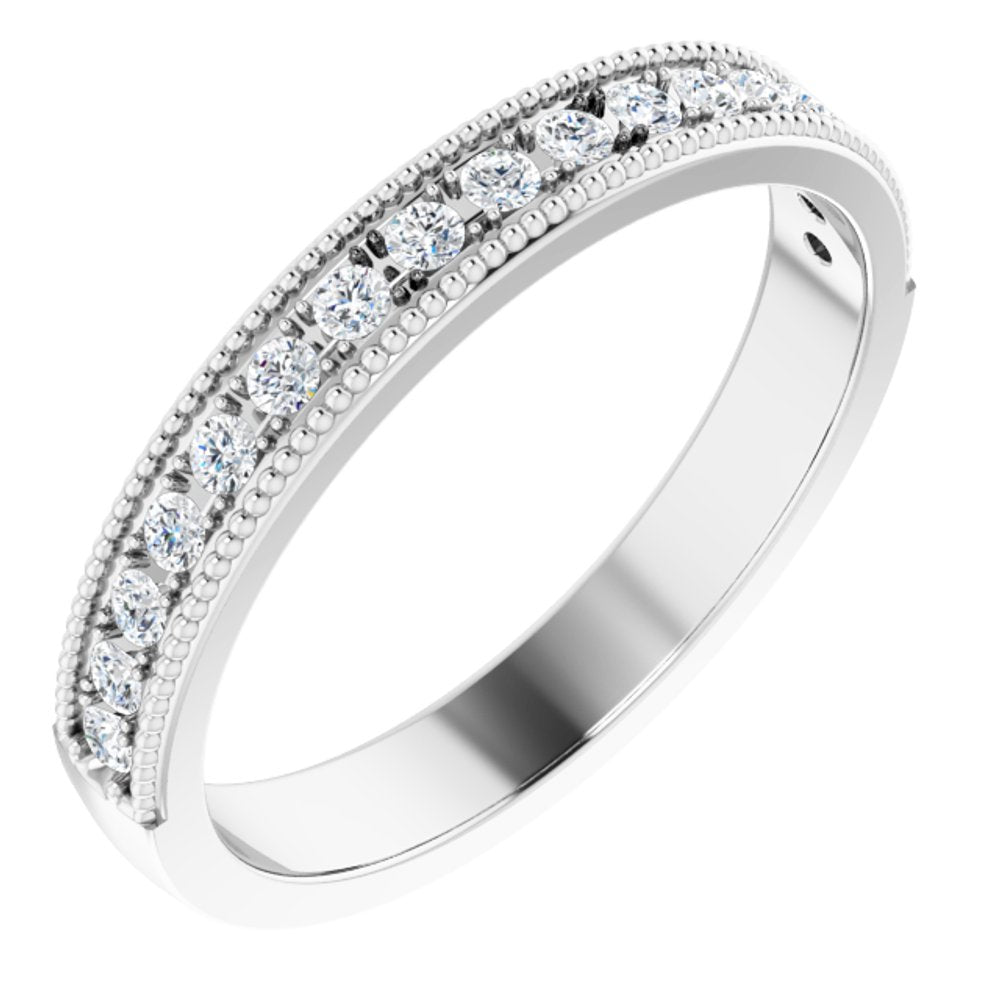 14K White Gold 1/5 CTW Natural Diamond Anniversary Band