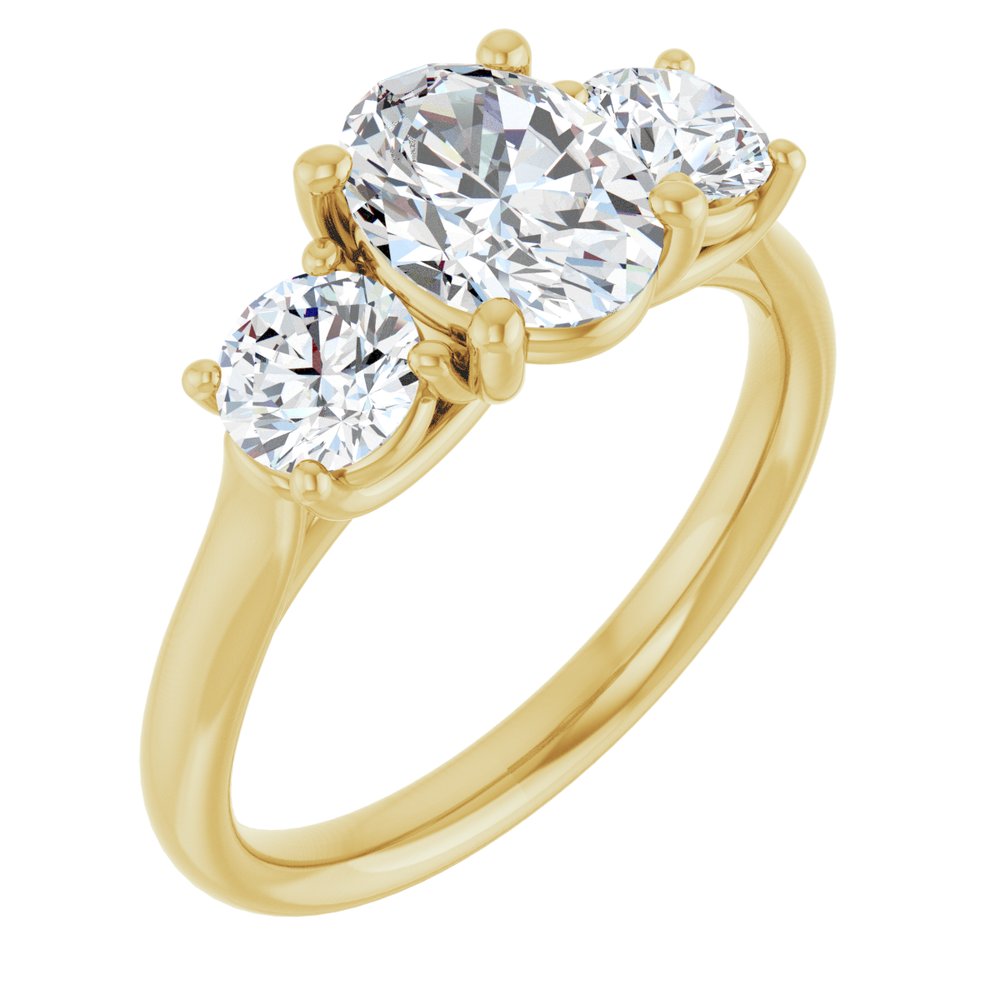 14K Yellow Gold 1 3/4 CTW Lab-Grown Diamond Engagement Ring