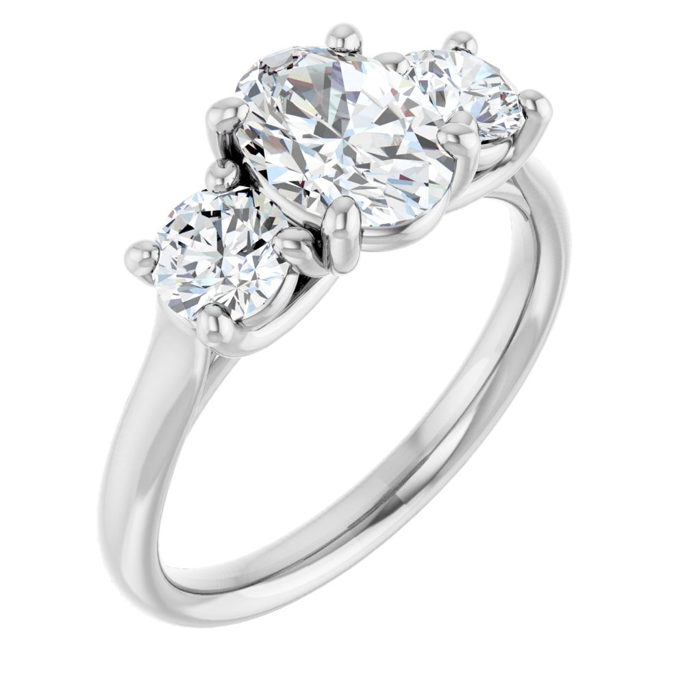14K White Gold 1 3/4 CTW Lab-Grown Diamond Engagement Ring