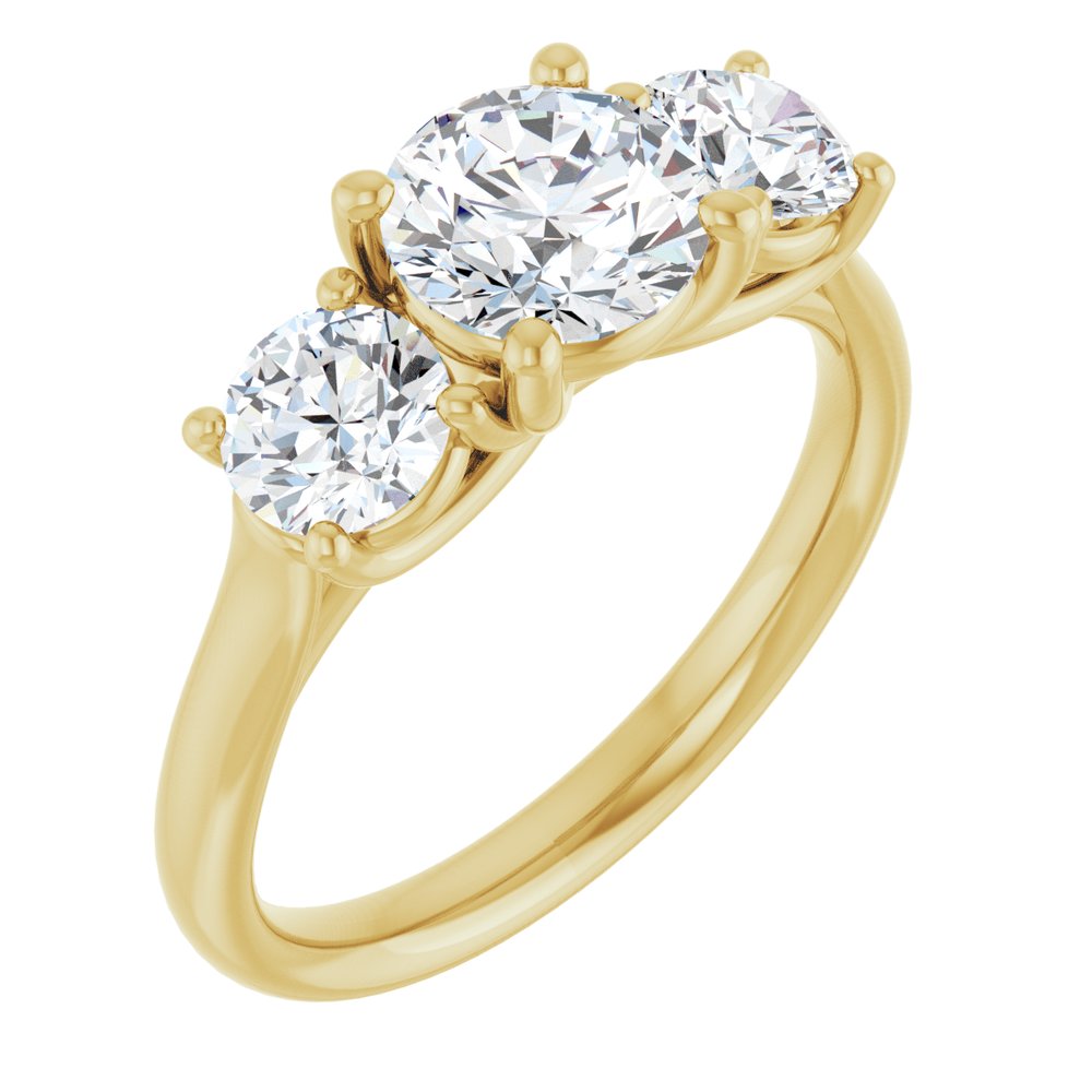14K Yellow Gold 1 3/4 CTW Lab-Grown Diamond Engagement Ring