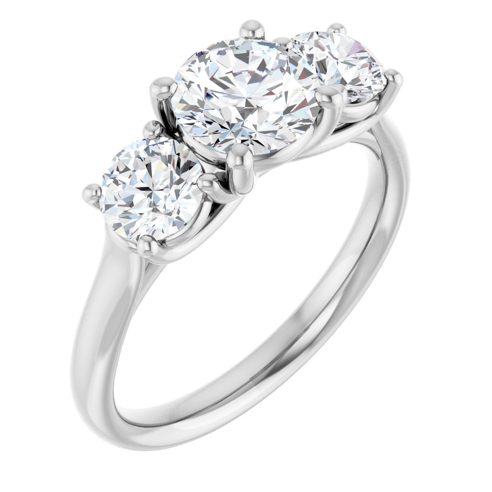 14K White Gold 1 3/4 CTW Lab-Grown Diamond Engagement Ring