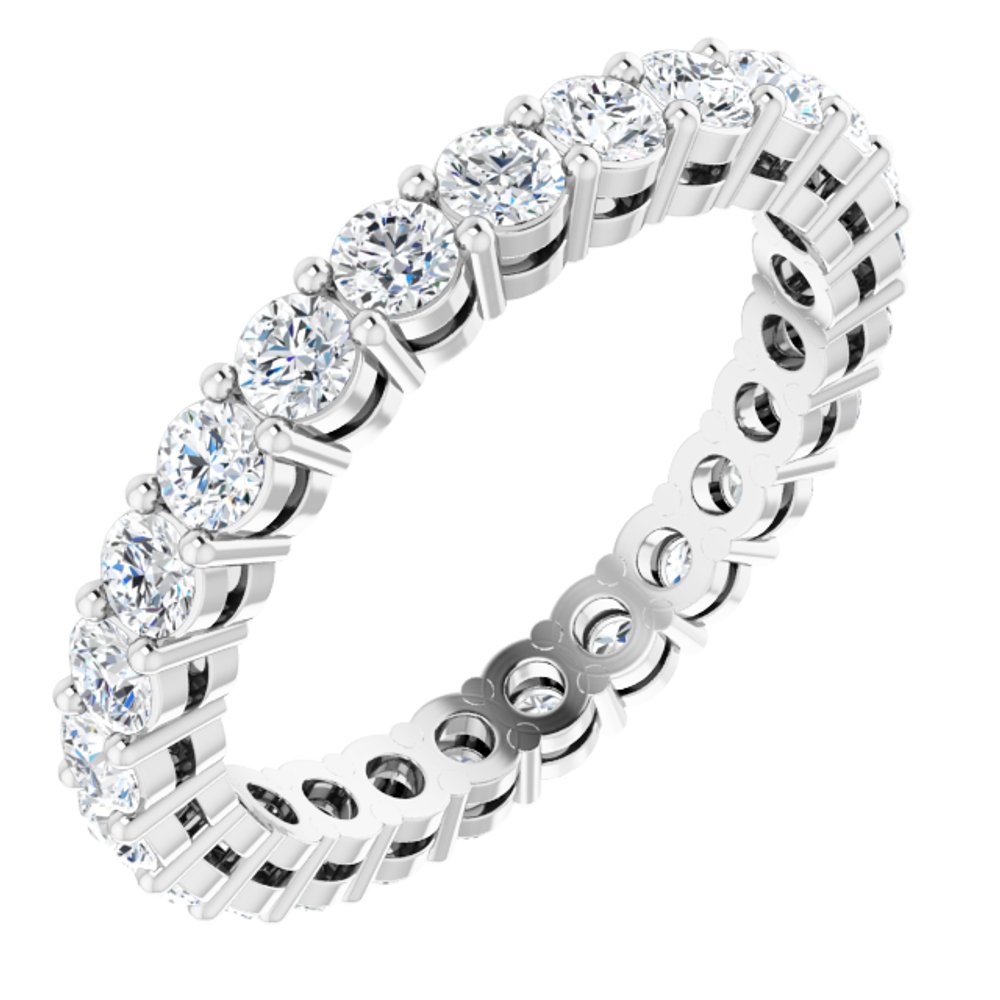 14K White Gold 1 1/2 CTW Lab-Grown Diamond Eternity Band Size 6.5
