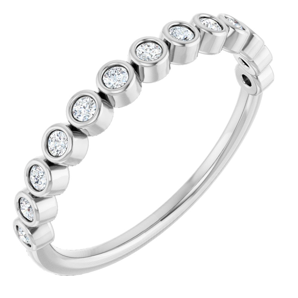 Platinum 1/6 CTW Natural Diamond Anniversary Band