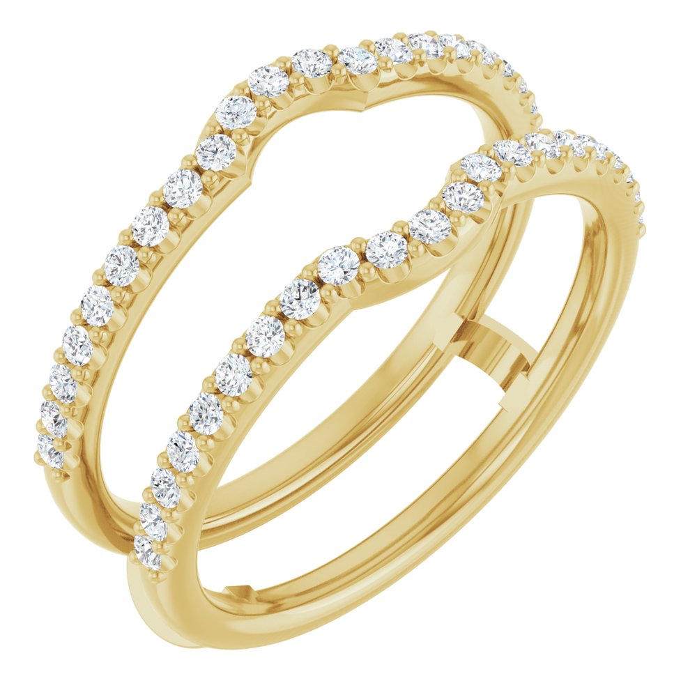 14K Yellow Gold 1/3 CTW Natural Diamond Ring Guard