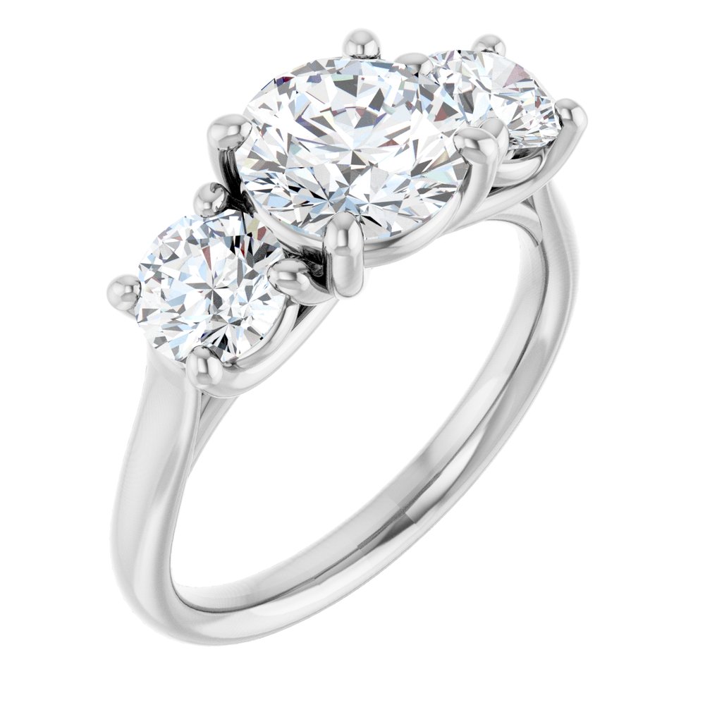 14K White Gold 2 1/2 CTW Lab-Grown Diamond Engagement Ring