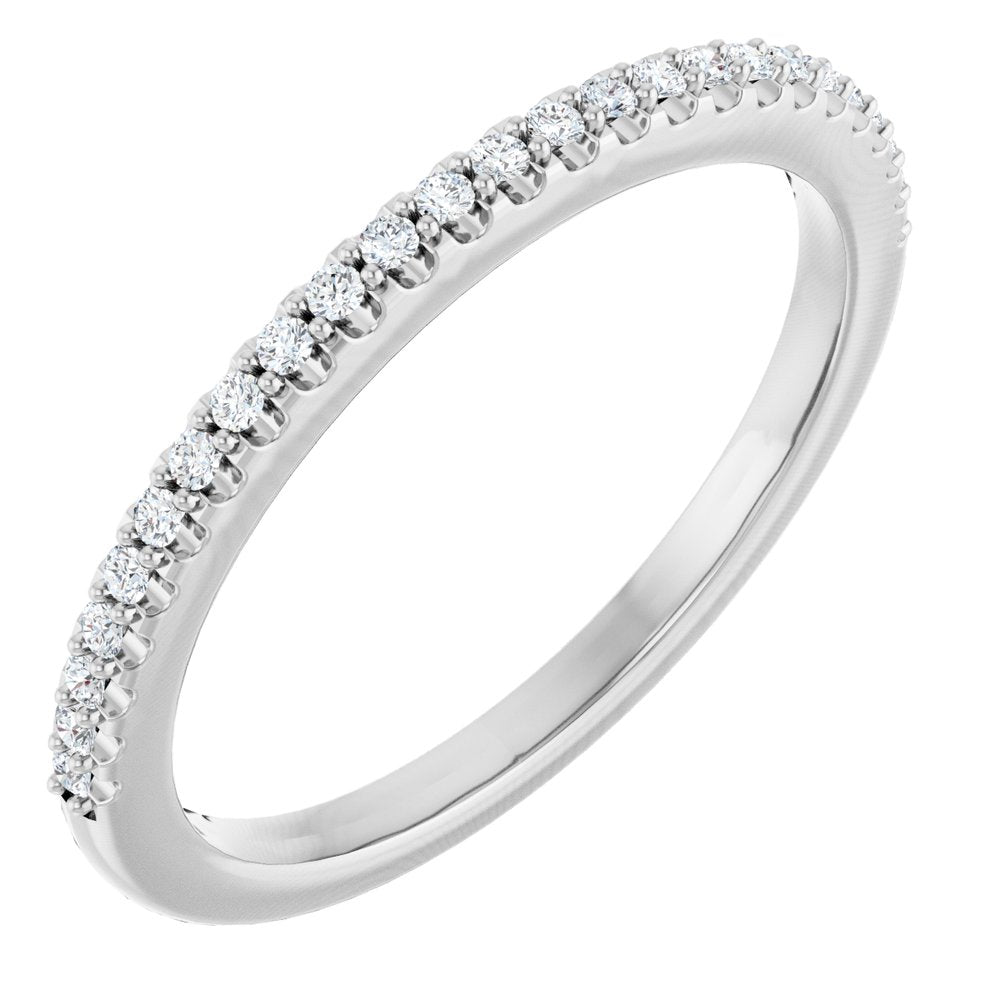 14K White Gold 1/8 CTW Natural Diamond Anniversary Band
